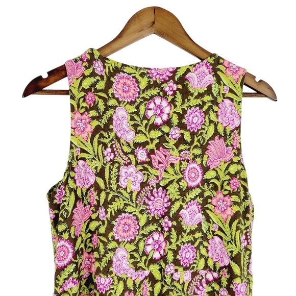 J.Jill green and pink floral dress size S - Picture 6 of 13